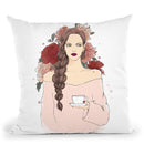 Flower Girl Throw Pillow By Maja Tomljanovic
