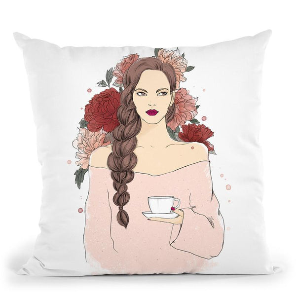 Flower Girl Throw Pillow By Maja Tomljanovic