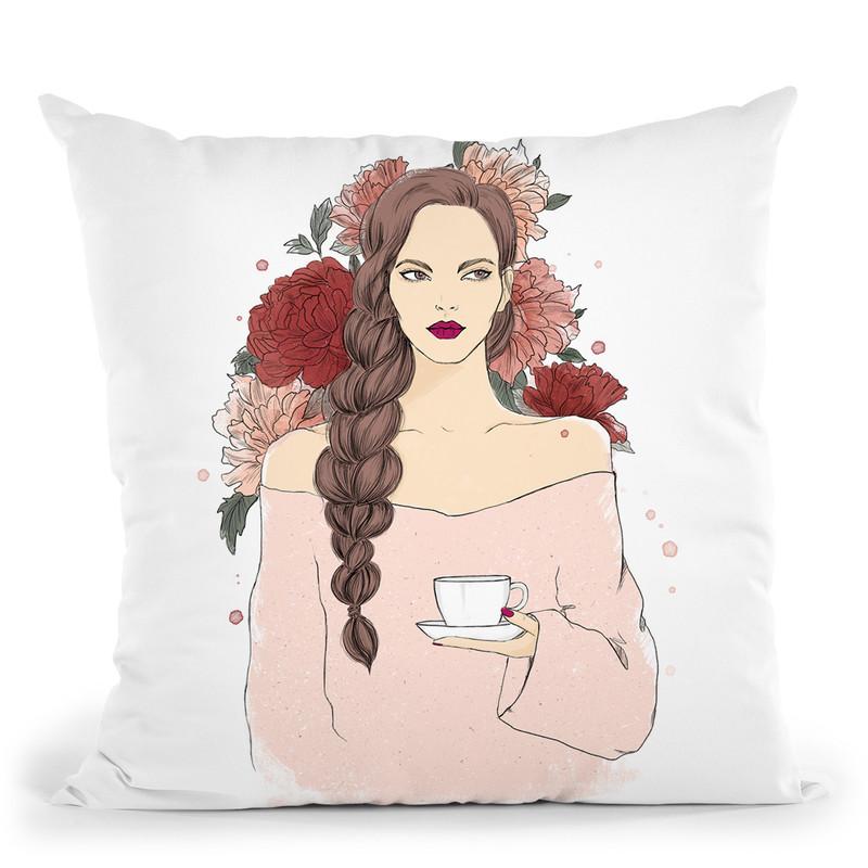 Flower Girl Throw Pillow By Maja Tomljanovic