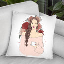 Flower Girl Throw Pillow By Maja Tomljanovic