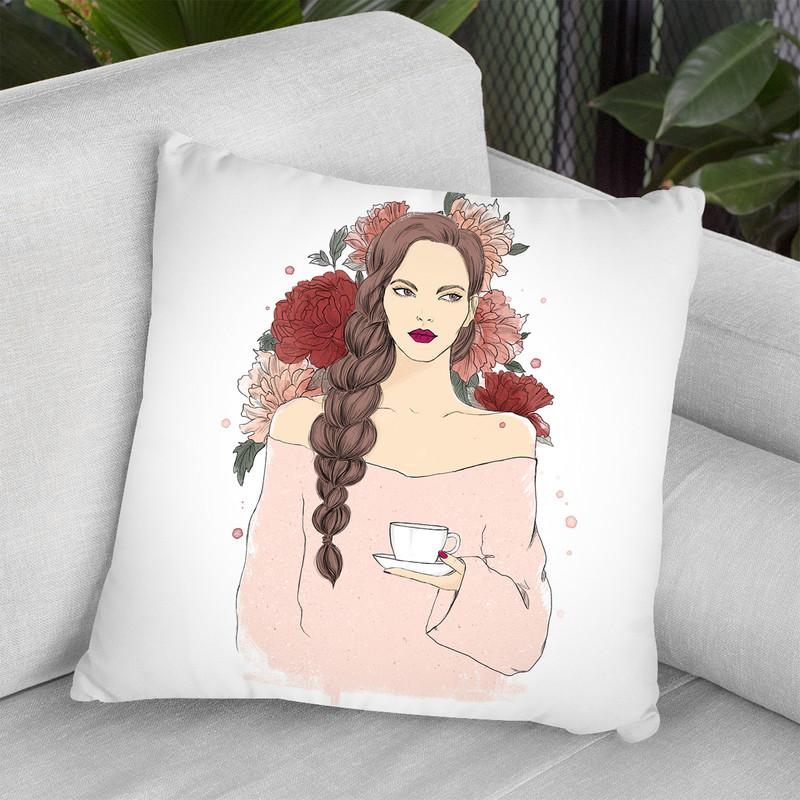 Flower Girl Throw Pillow By Maja Tomljanovic