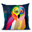 Owl Wpap Throw Pillow By Mark Ashkenazi