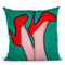 Woman Legs With A Red Sexyoes Throw Pillow By Mark Ashkenazi