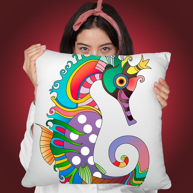Sea Horse Throw Pillow By Mark Ashkenazi