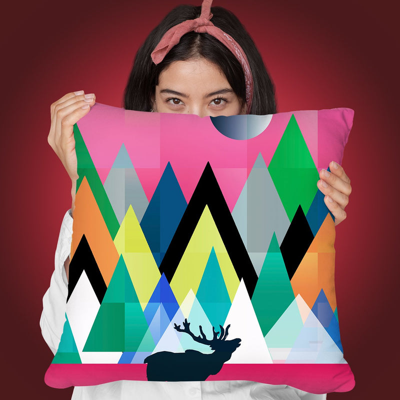 Cute Deer Throw Pillow By Mark Ashkenazi