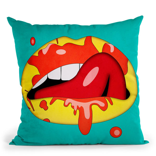 Lips Throw Pillow By Mark Ashkenazi