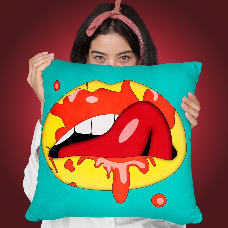 Lips Throw Pillow By Mark Ashkenazi