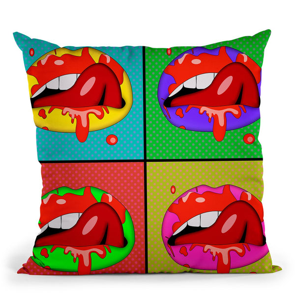 Lips Ii Throw Pillow By Mark Ashkenazi
