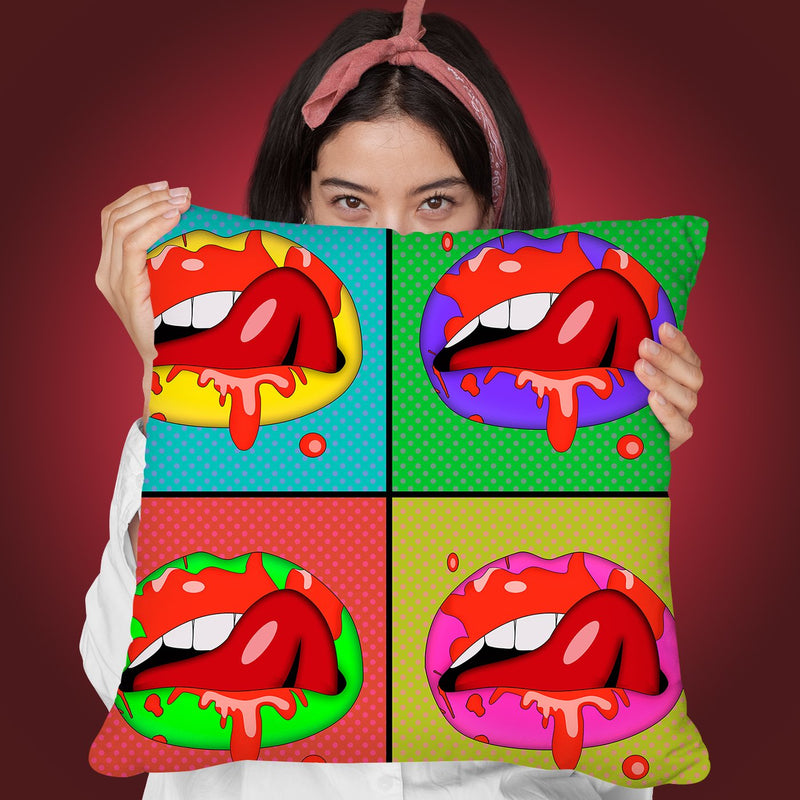Lips Ii Throw Pillow By Mark Ashkenazi