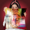 Buddha Face Iv Throw Pillow By Mark Ashkenazi