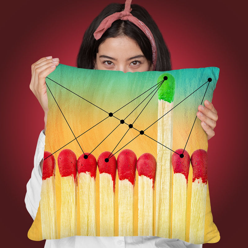 Matches I Throw Pillow By Mark Ashkenazi