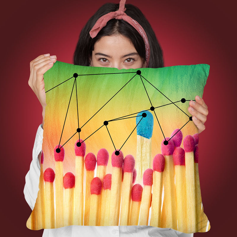 Matches Ii Throw Pillow By Mark Ashkenazi