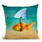 Gold Fish Throw Pillow By Mark Ashkenazi