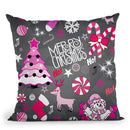 Christmas Deer Throw Pillow By Mark Ashkenazi