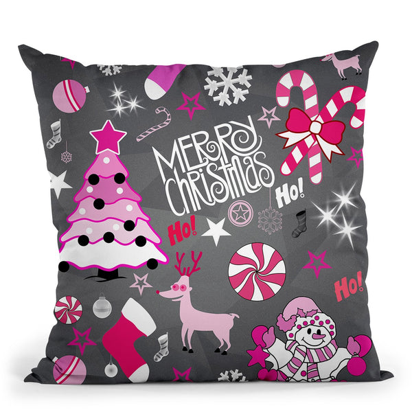 Christmas Deer Throw Pillow By Mark Ashkenazi