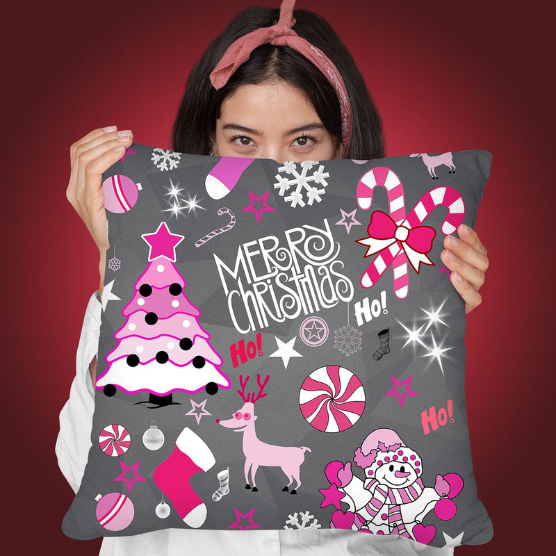 Christmas Deer Throw Pillow By Mark Ashkenazi