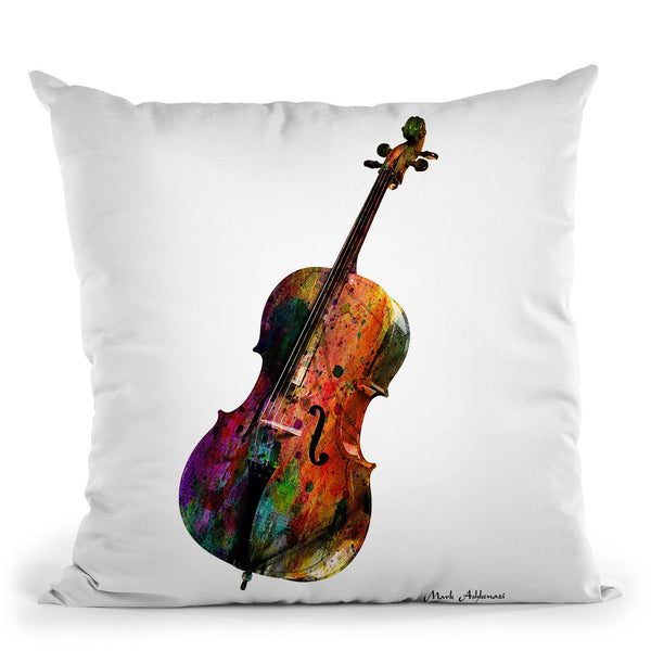 Cello Throw Pillow By Mark Ashkenazi