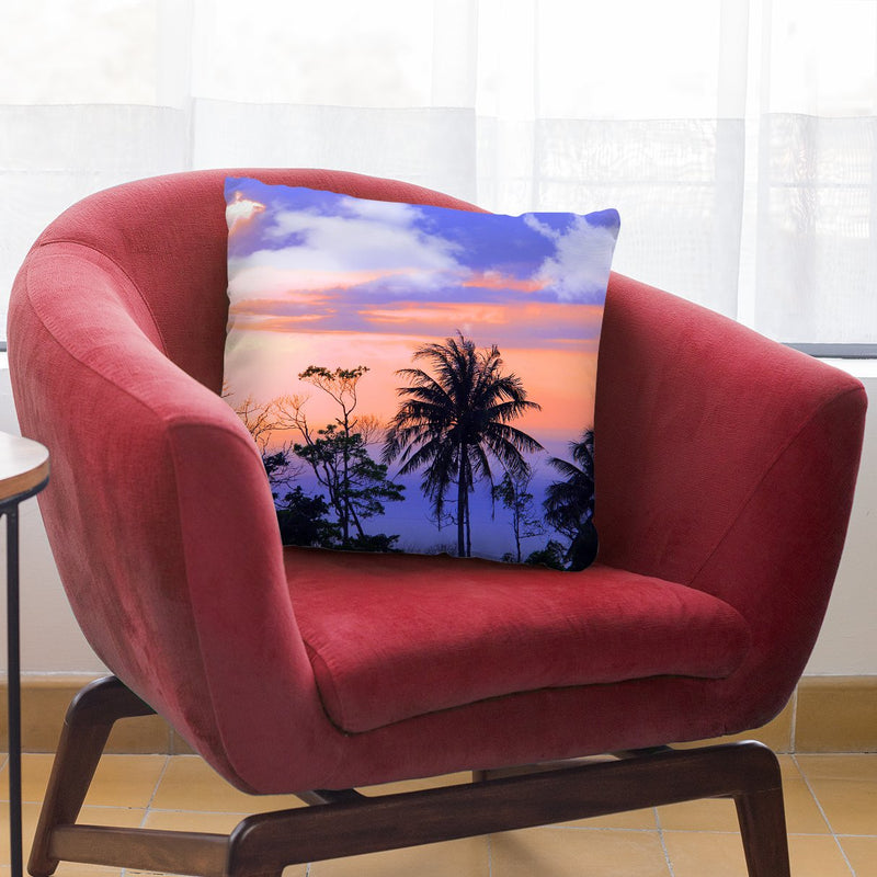Coastal Palms I Throw Pillow By Mark Ashkenazi