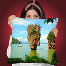Coastal Palms Iii Throw Pillow By Mark Ashkenazi