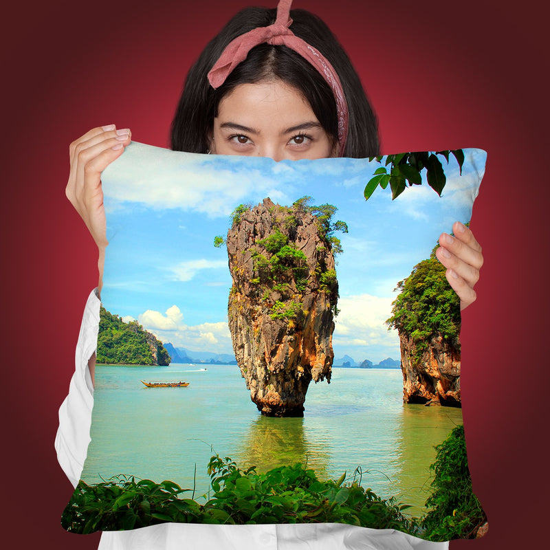 Coastal Palms Iii Throw Pillow By Mark Ashkenazi