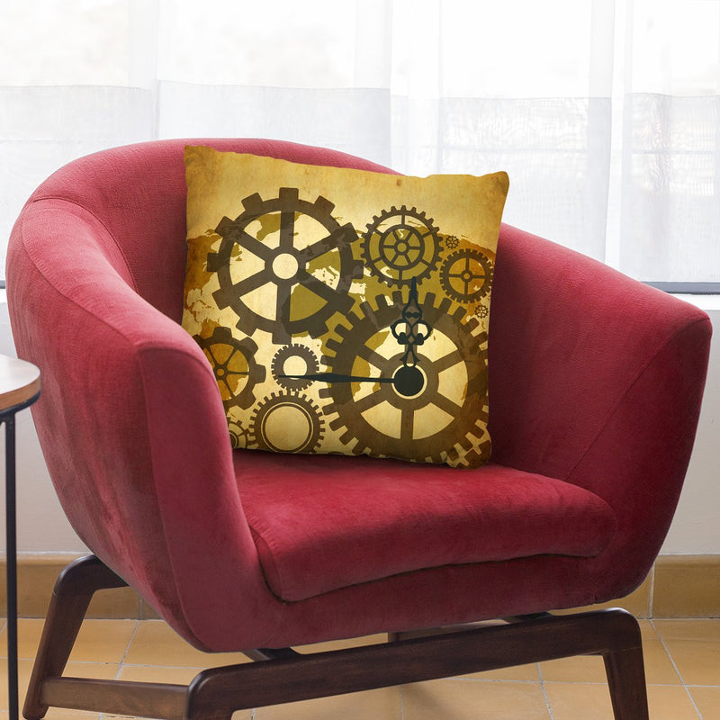 Clock Map Ii Throw Pillow By Mark Ashkenazi