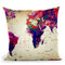Map Graffiti Throw Pillow By Mark Ashkenazi