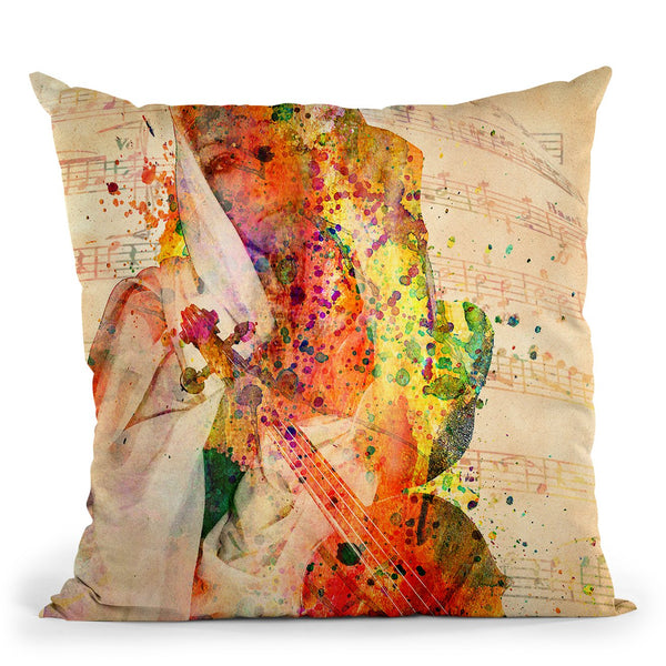 Violin Melody Throw Pillow By Mark Ashkenazi