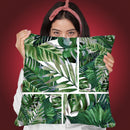 Tropical Leaves Throw Pillow By Mark Ashkenazi