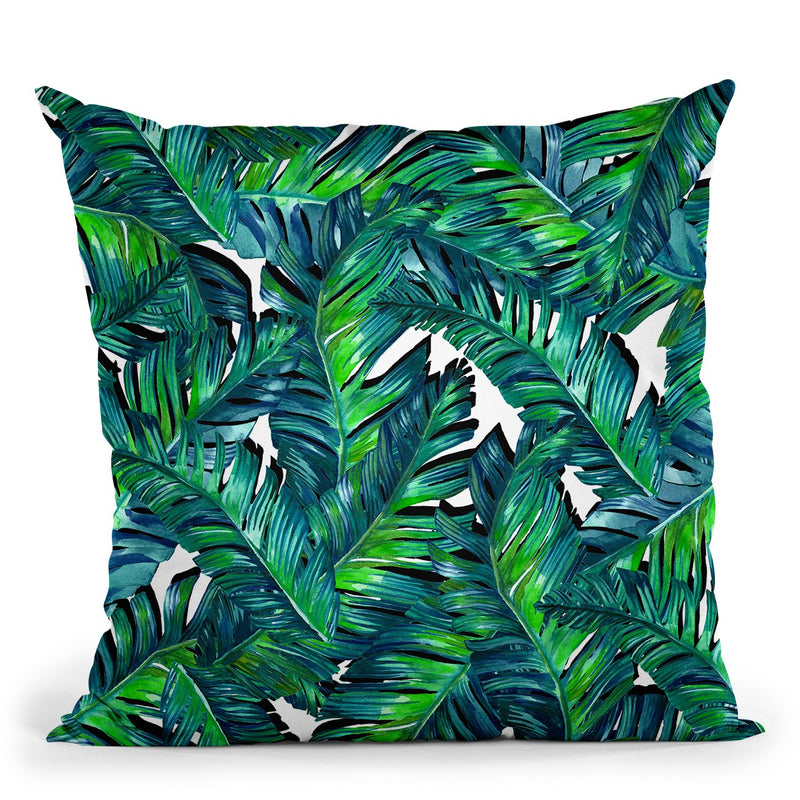 Tropical Leaves I Throw Pillow By Mark Ashkenazi