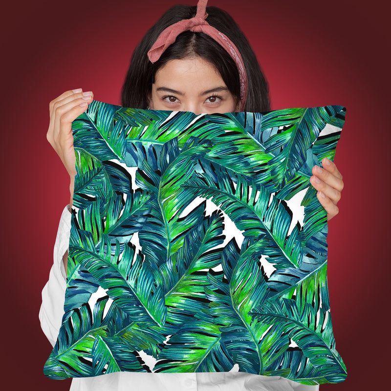Tropical Leaves I Throw Pillow By Mark Ashkenazi