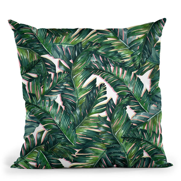 Tropical Leaves Ii Throw Pillow By Mark Ashkenazi