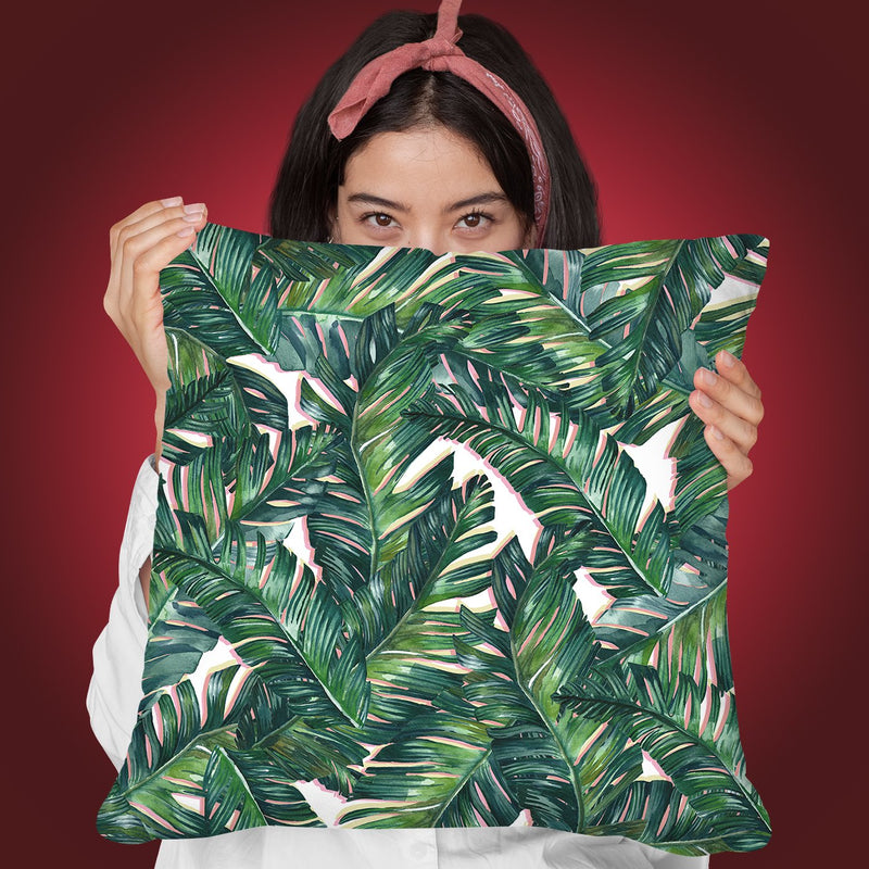 Tropical Leaves Ii Throw Pillow By Mark Ashkenazi