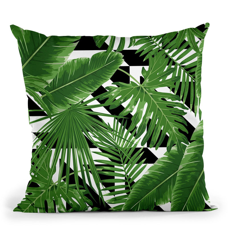 Flowers And Wings Geans Throw Pillow By Mark Ashkenazi