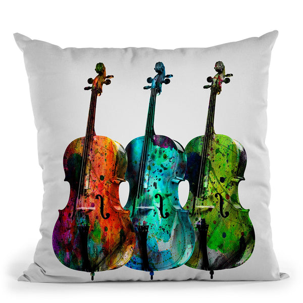 Cello Trio Throw Pillow By Mark Ashkenazi