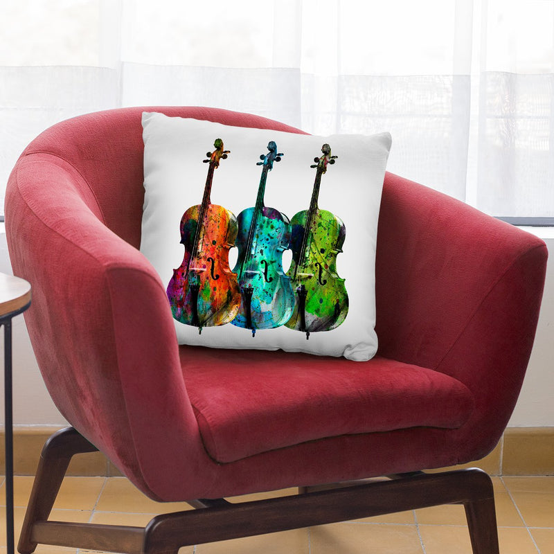 Cello Trio Throw Pillow By Mark Ashkenazi