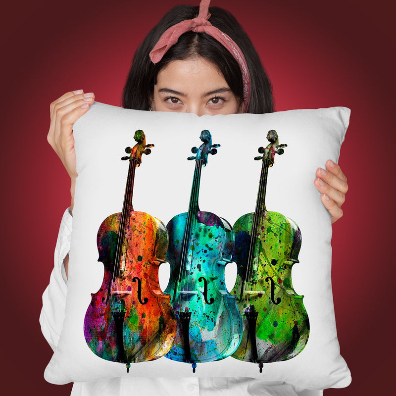 Cello Trio Throw Pillow By Mark Ashkenazi
