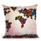 Flowers Map Throw Pillow By Mark Ashkenazi
