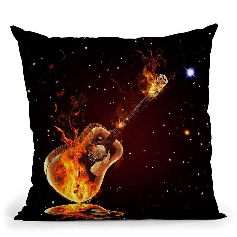 Guitar Ii Throw Pillow By Mark Ashkenazi