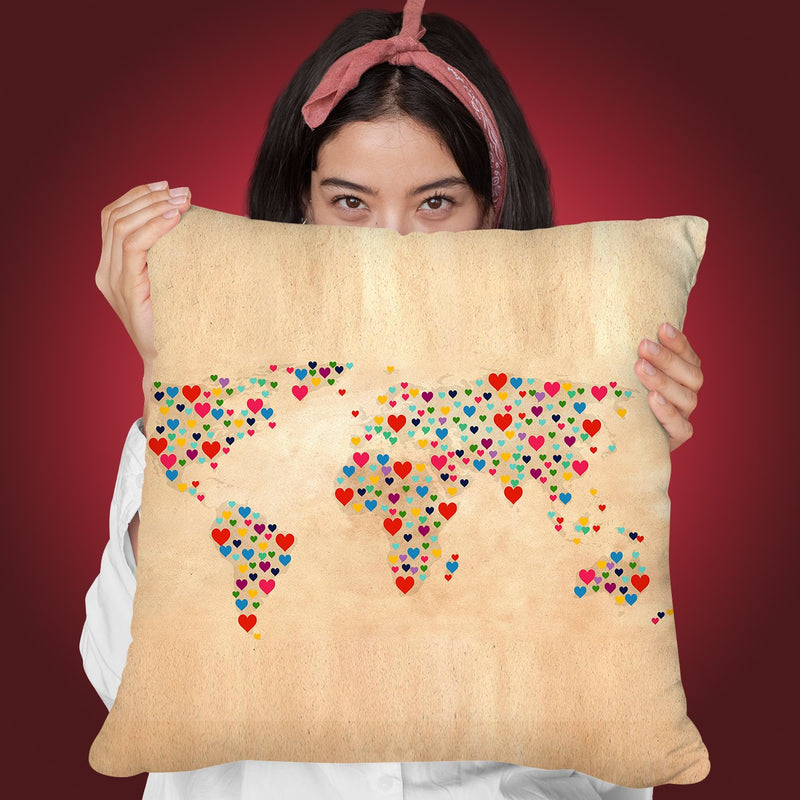 Heart Map Ii Throw Pillow By Mark Ashkenazi