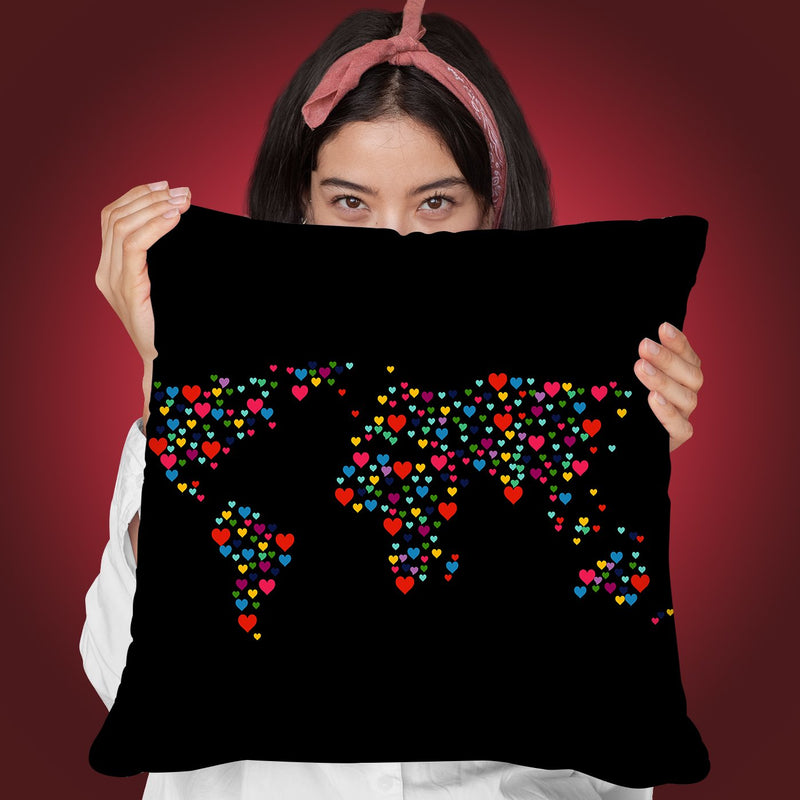 Heart Map Throw Pillow By Mark Ashkenazi