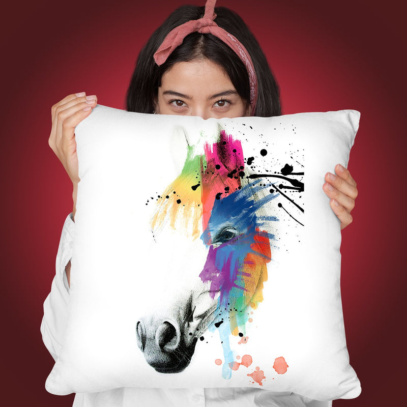 Horse Portrait Throw Pillow By Mark Ashkenazi