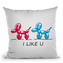 I Like U Throw Pillow By Mark Ashkenazi