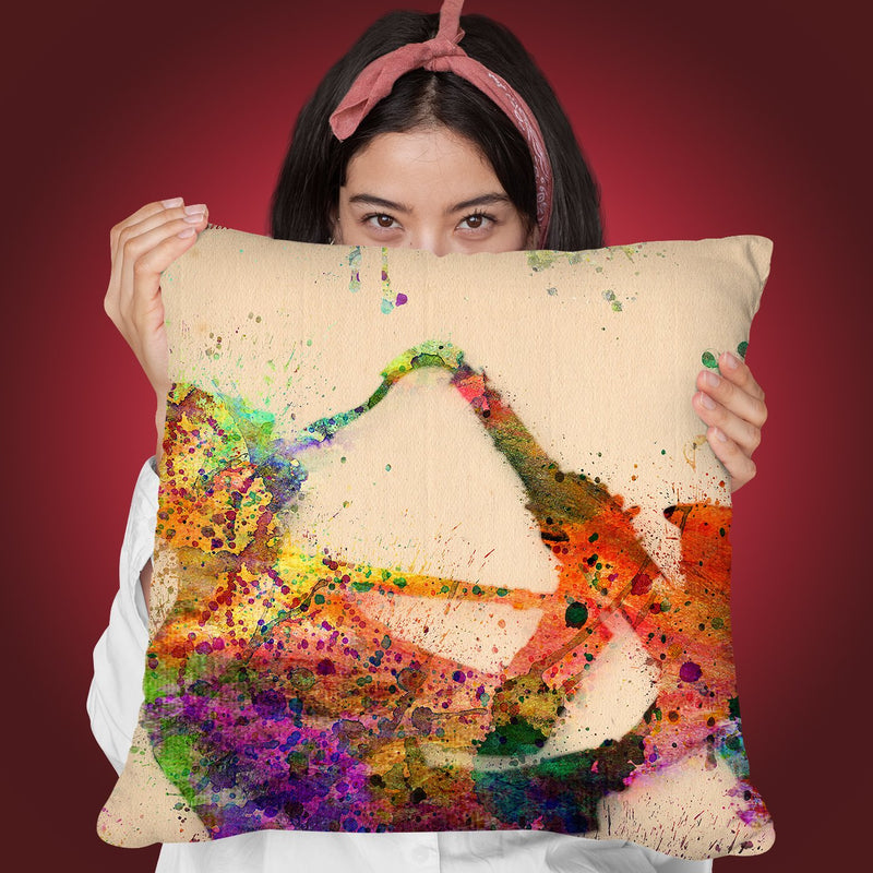 Saxophone Melody Throw Pillow By Mark Ashkenazi
