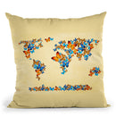 Map Of The World 1998 Throw Pillow By Mark Ashkenazi