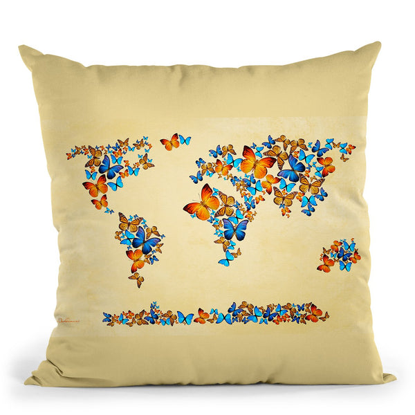 Map Of The World 1998 Throw Pillow By Mark Ashkenazi