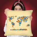 Map Of The World 1998 Throw Pillow By Mark Ashkenazi