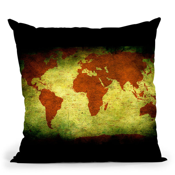 Map Of The World10 Throw Pillow By Mark Ashkenazi