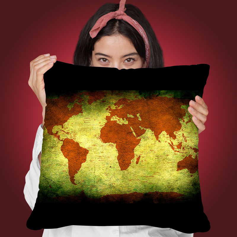 Map Of The World10 Throw Pillow By Mark Ashkenazi