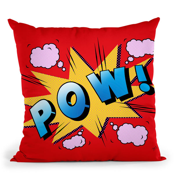 Pow Throw Pillow By Mark Ashkenazi