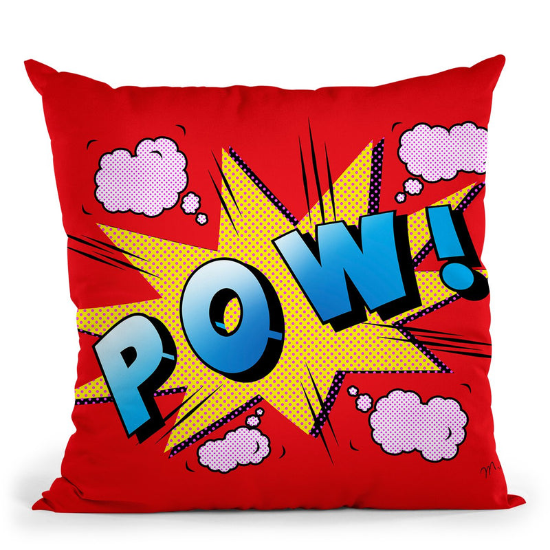 Pow Throw Pillow By Mark Ashkenazi